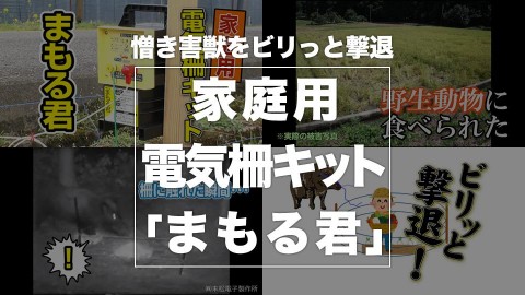 憎き害獣をビリっと撃退！家庭用電気柵キット「まもる君」紹介